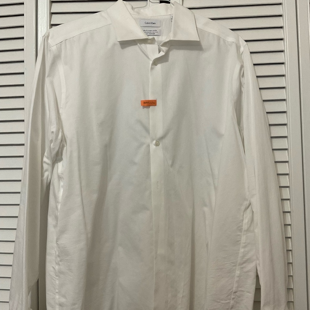 Men’s Calvin Klein Slim Fit White Dress Shirt